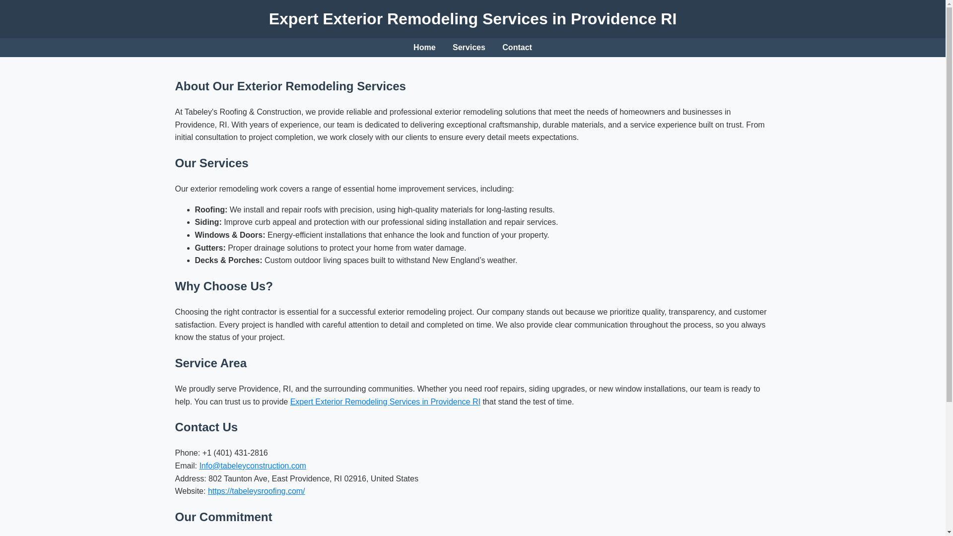 website screenshot of https://exterior-remodeling-services.pages.dev/