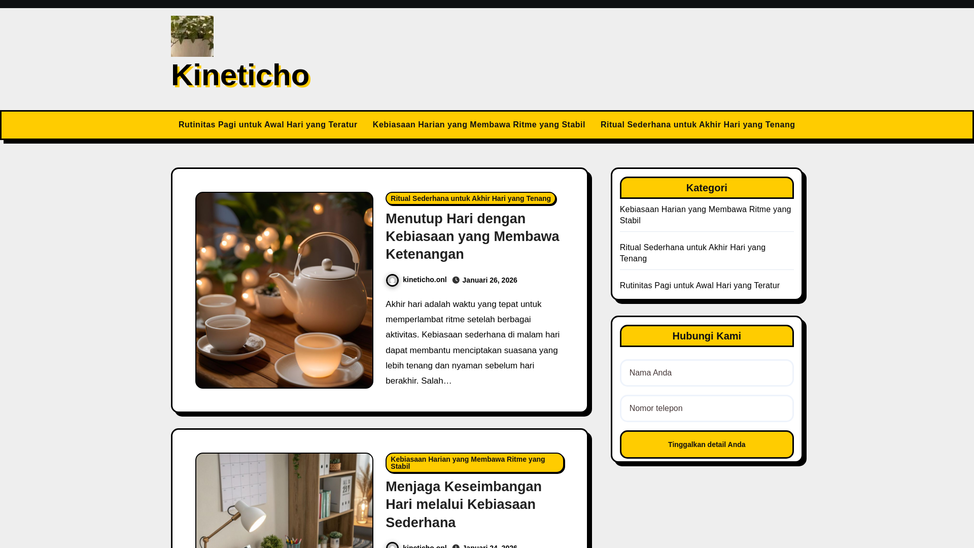 website screenshot of https://kineticho.onl/