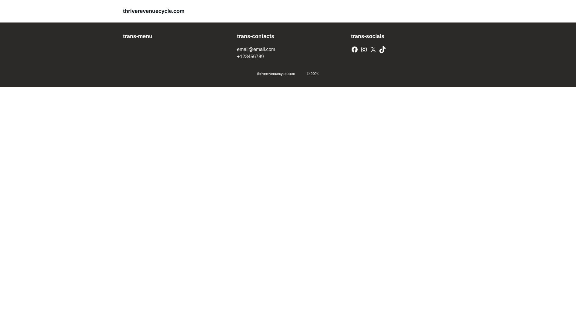 website screenshot of https://thriverevenuecycle.com/