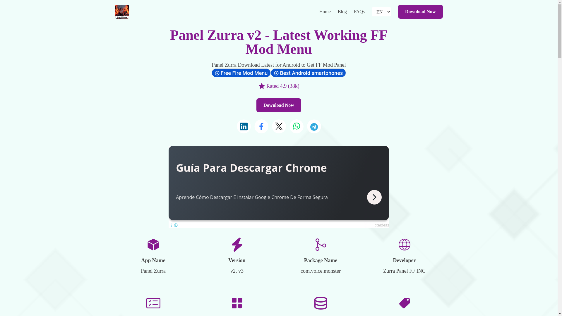 website screenshot of https://panel-zurra-apk.pages.dev/