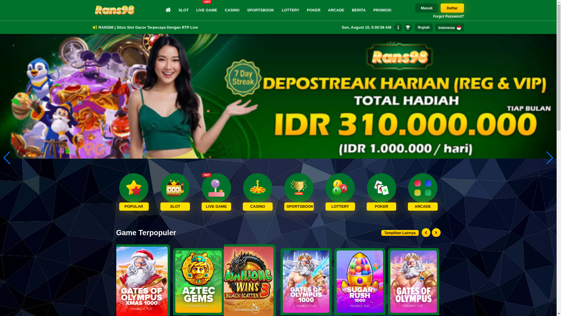 website screenshot of https://rans98.my.id/