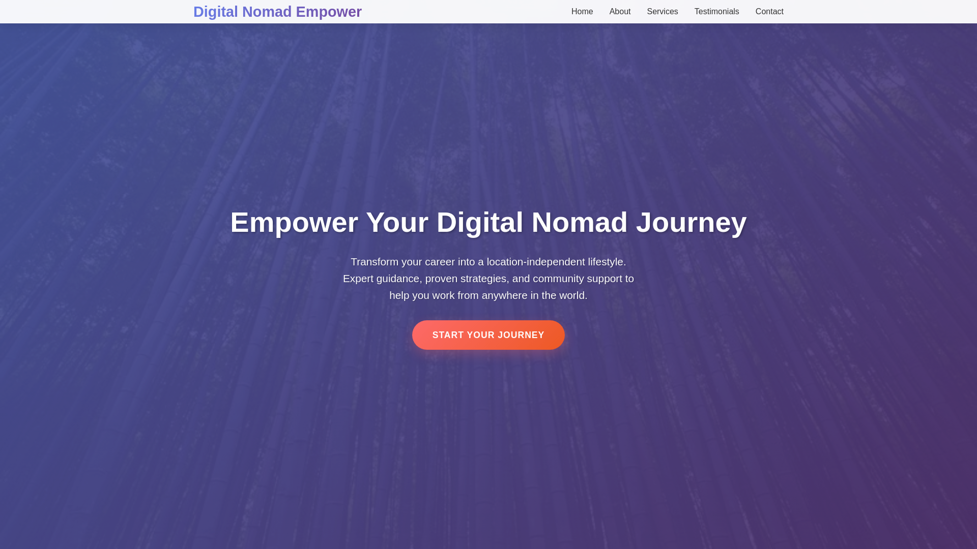 website screenshot of https://nomaddigitalempower.click/
