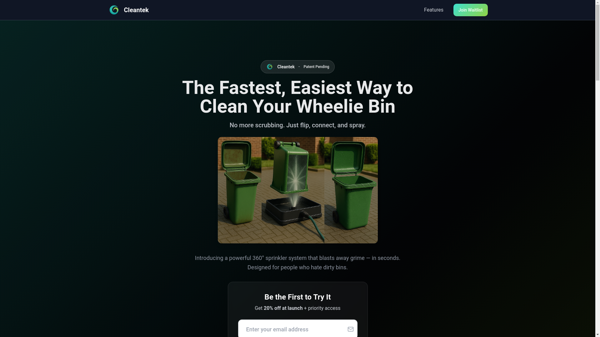 website screenshot of https://clean-tek.org/