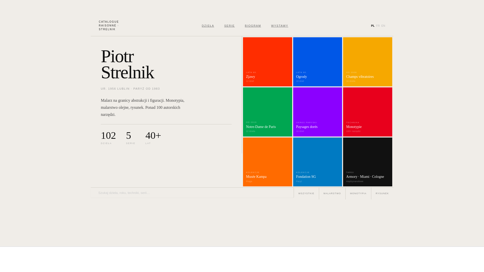 website screenshot of https://strelnik.pl