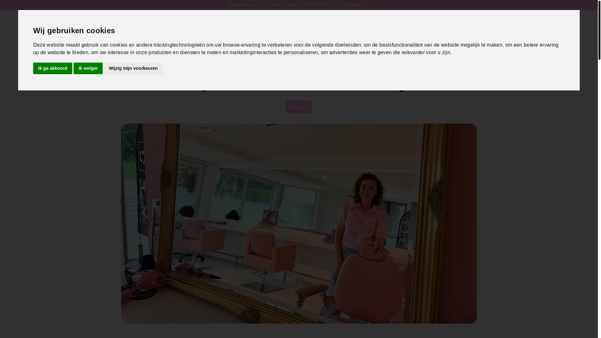website screenshot of https://speleershairandbeauty.be/