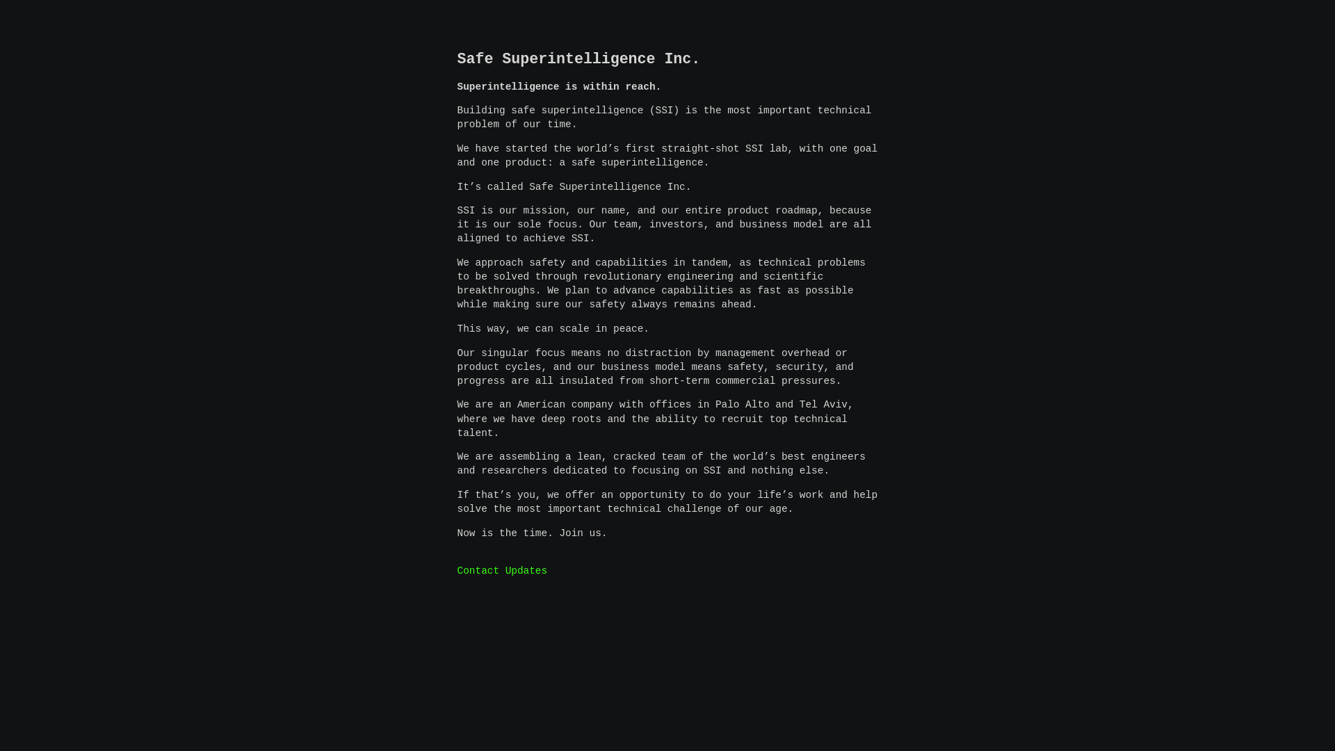 website screenshot of https://ssi.inc/