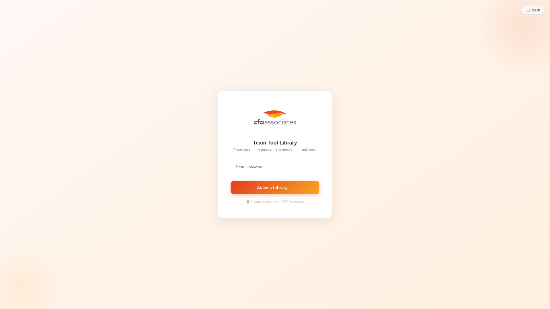 website screenshot of https://cfoa-tools-dashboard.pages.dev/