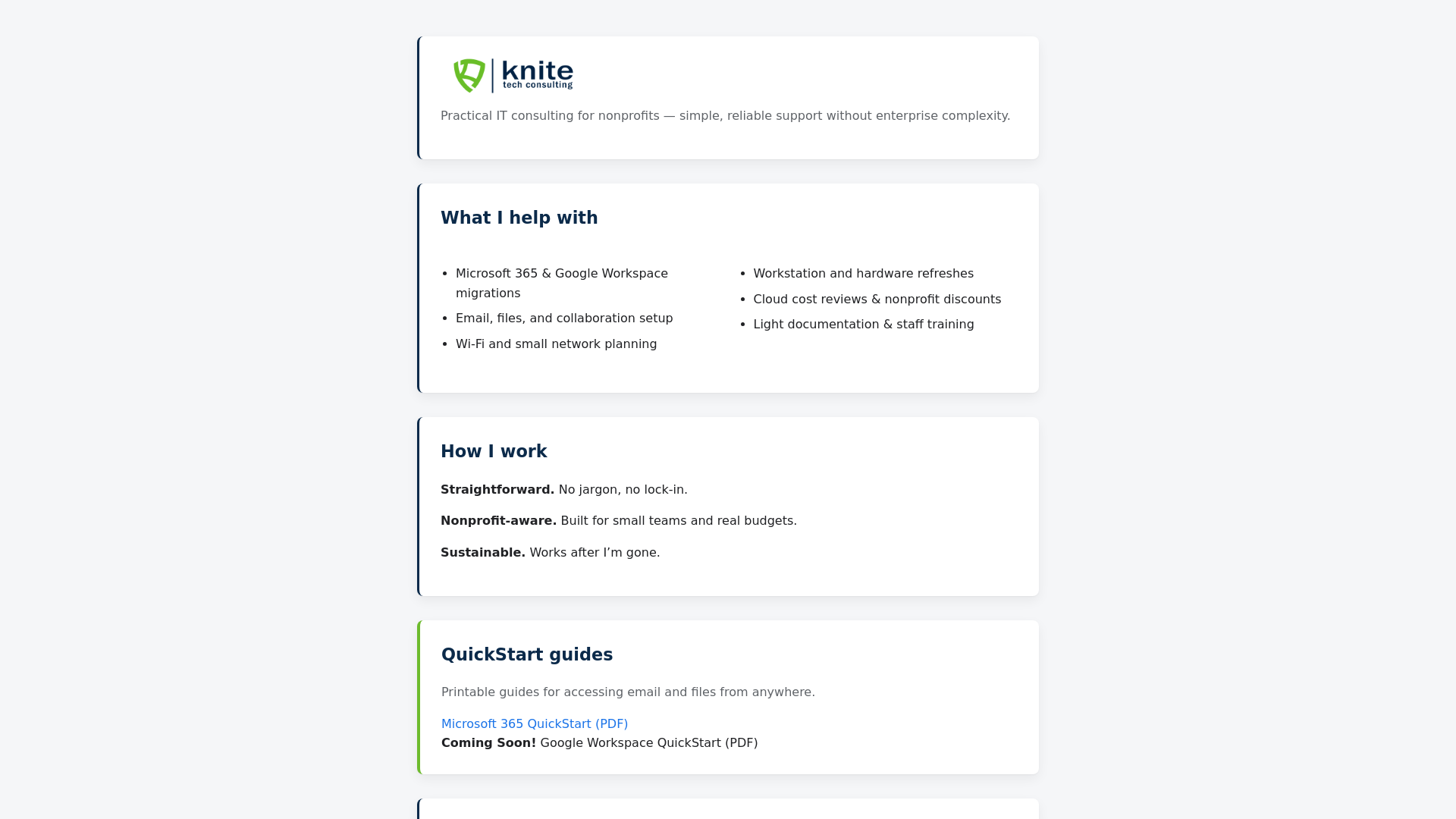 website screenshot of https://knite-ch.pages.dev/