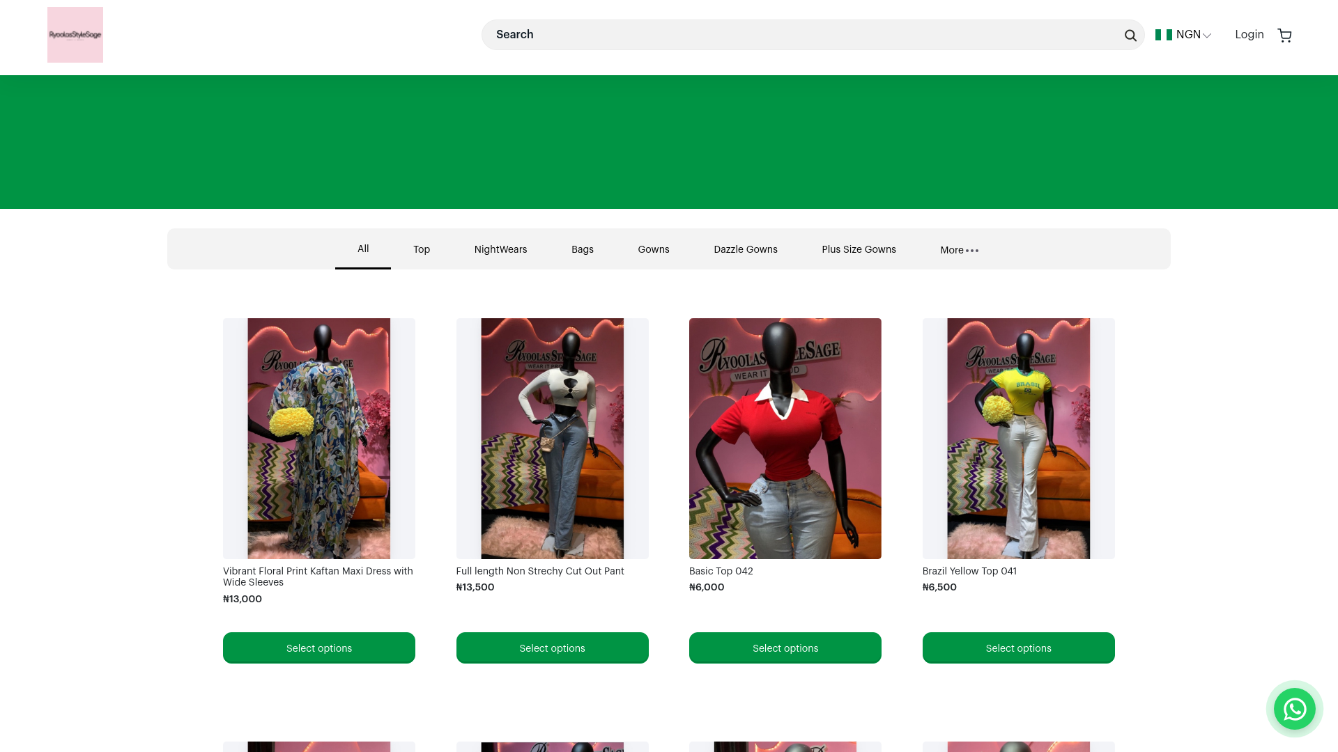 website screenshot of https://ryoolasstylesage.com/