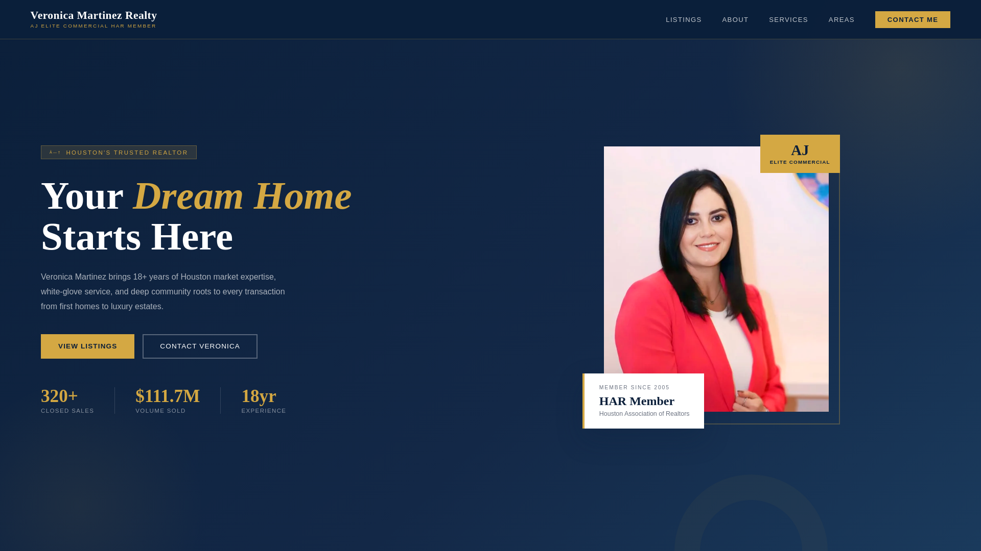 website screenshot of https://veronicamartinezrealty.com/