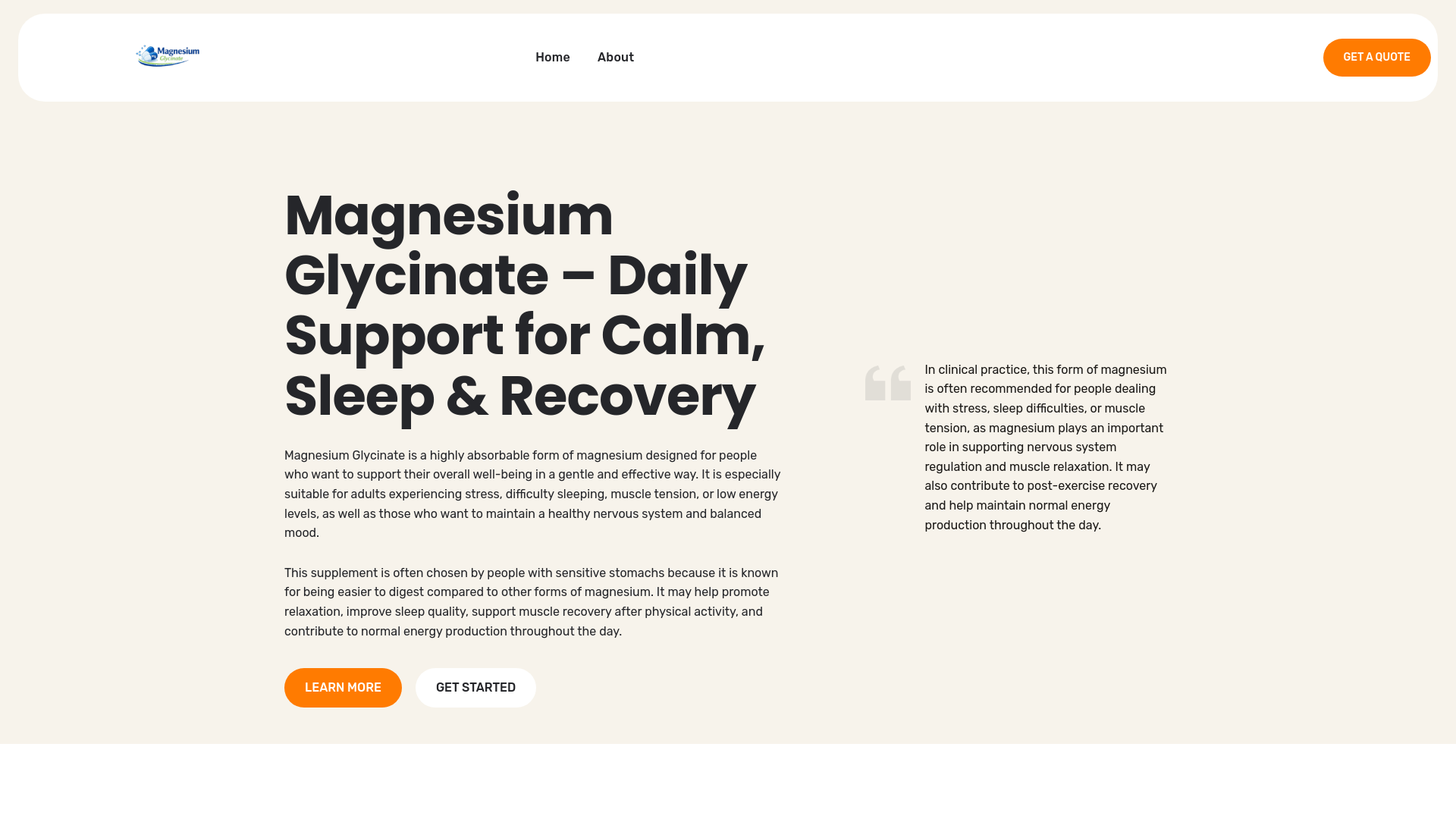 website screenshot of https://pureencapsulationsmagnesiumglycinate.com/