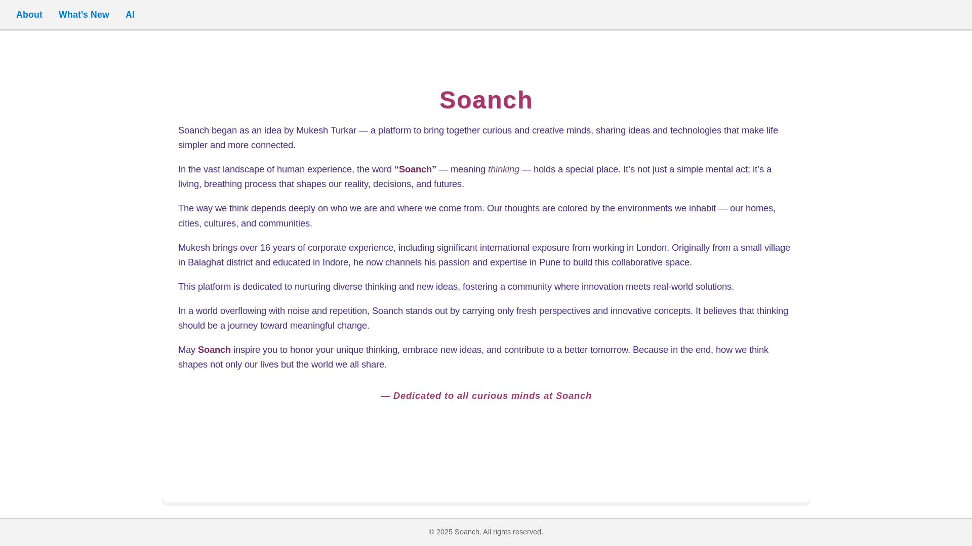 website screenshot of https://soanch.com/