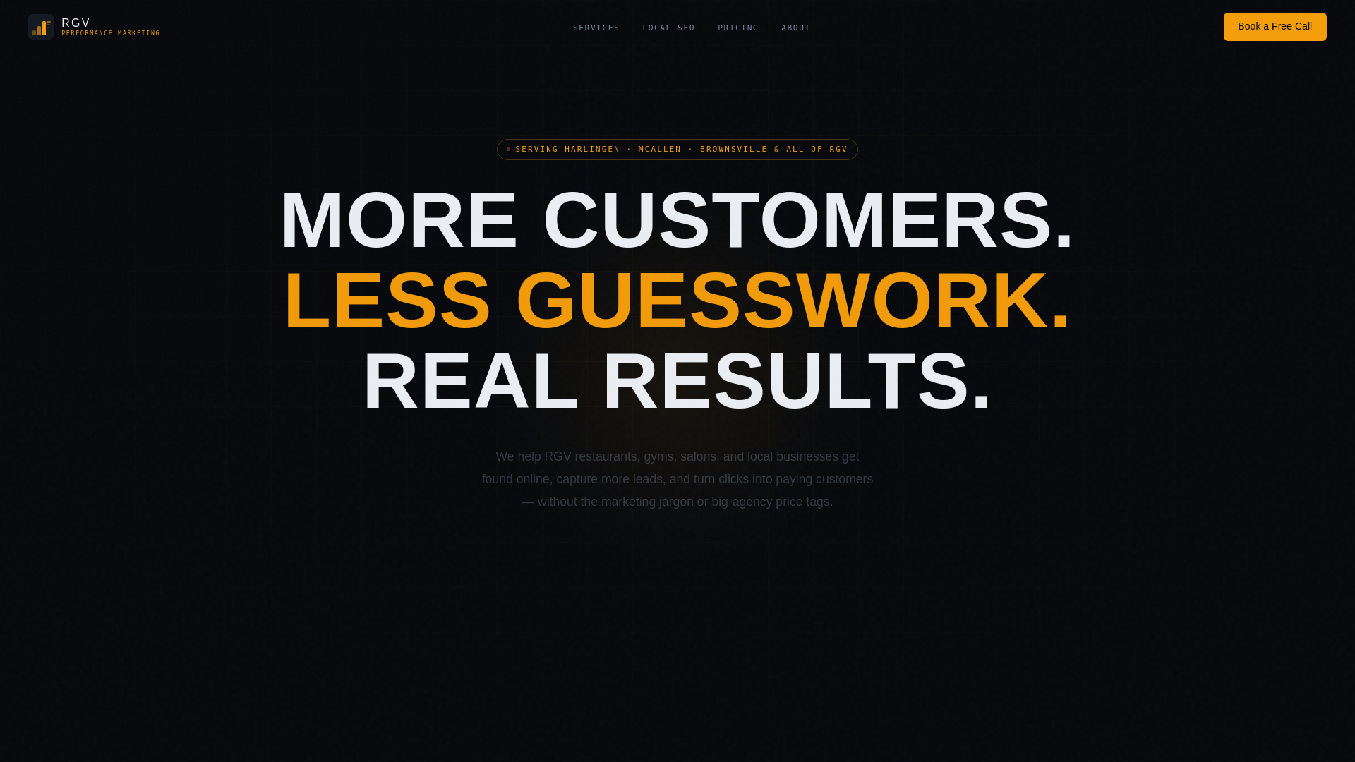 website screenshot of https://rgvperformancemarketing.com