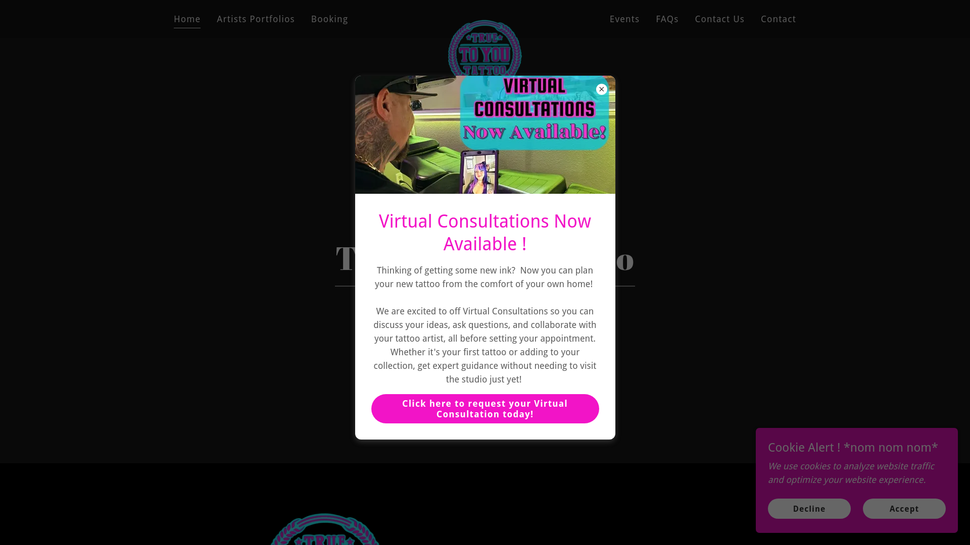 website screenshot of https://truetoyoutattoo.pages.dev/