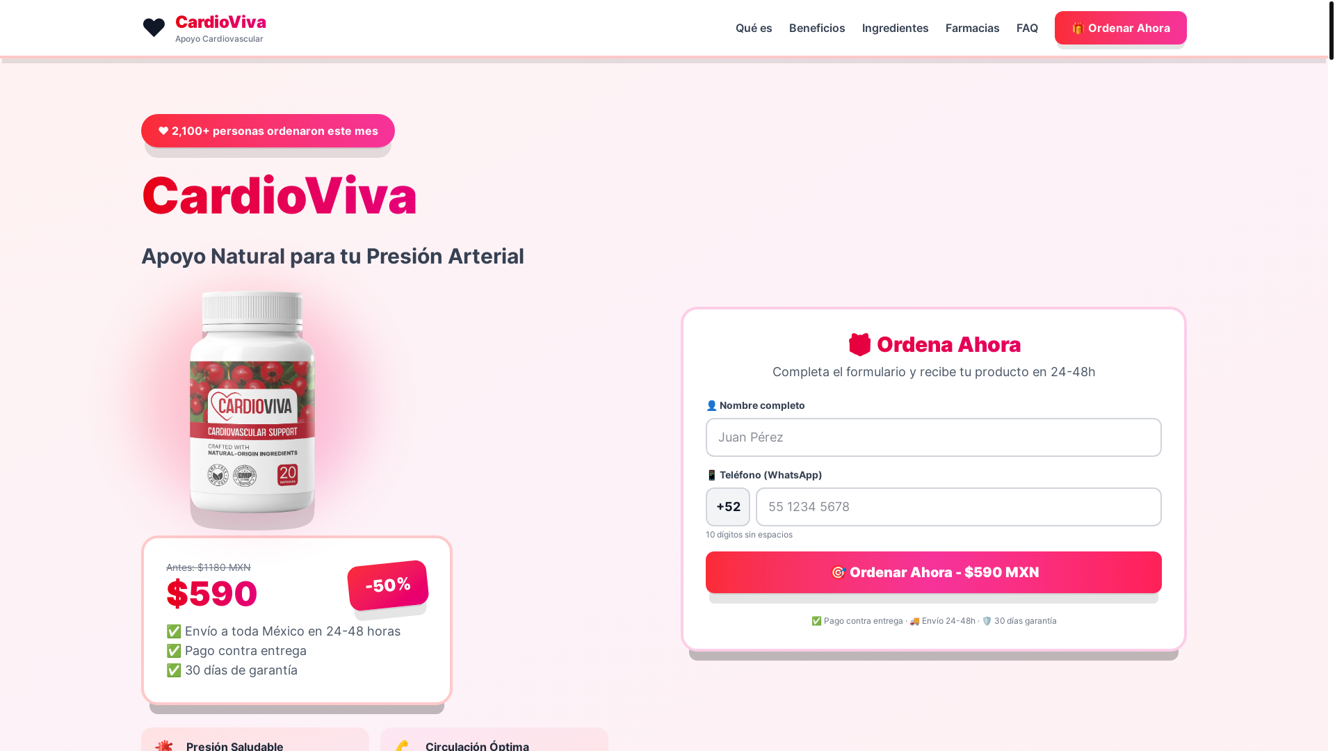 website screenshot of https://cardiovivamx.pages.dev/