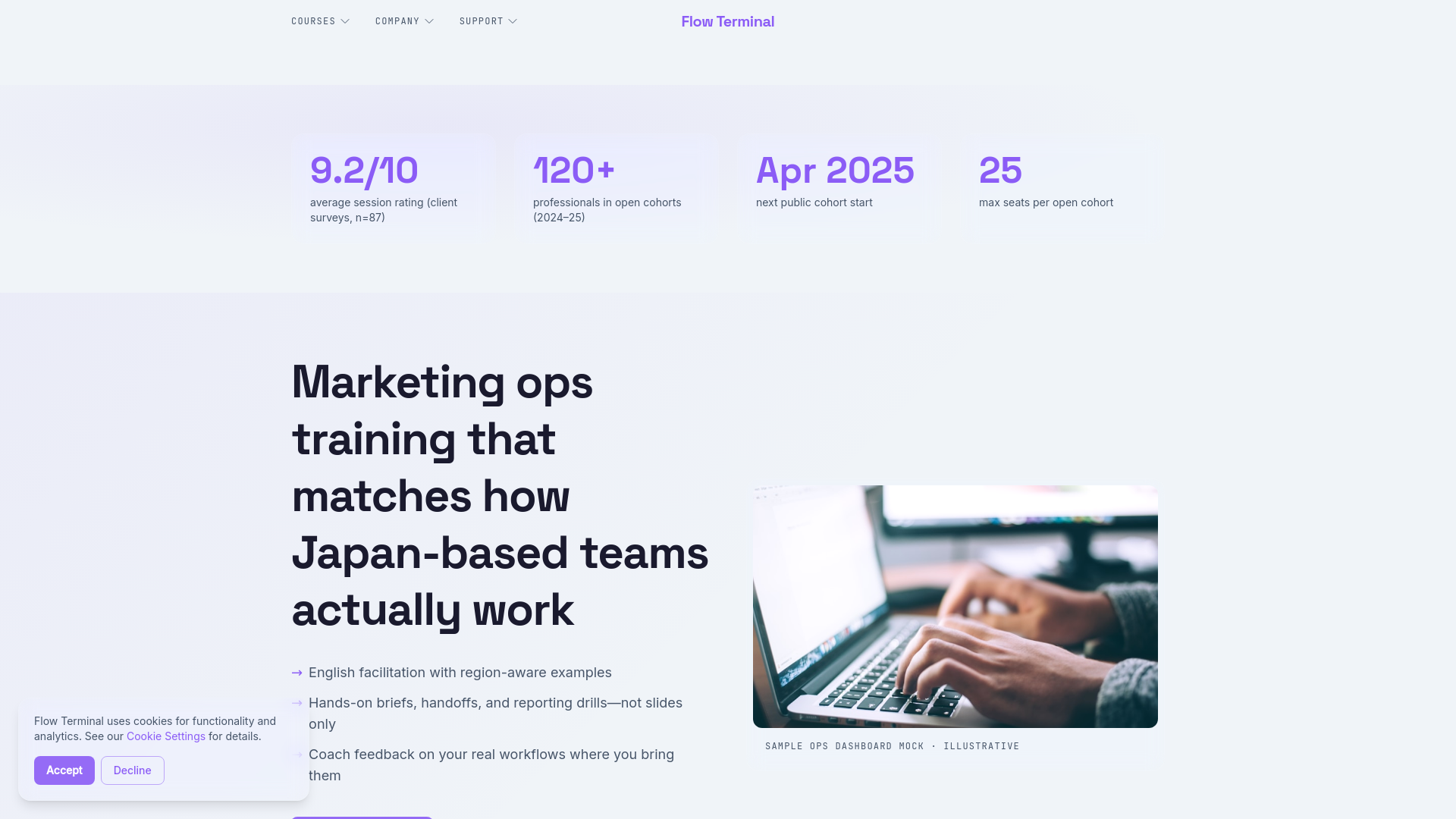 website screenshot of https://flow-terminal.digital/