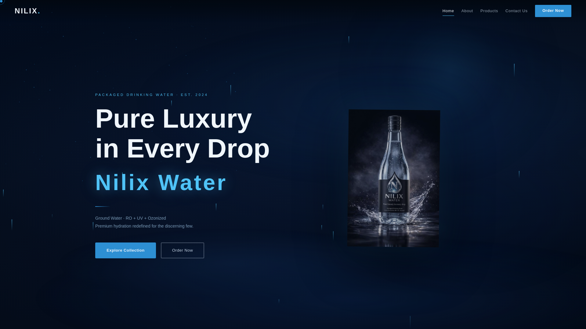 website screenshot of https://nilixwater.com