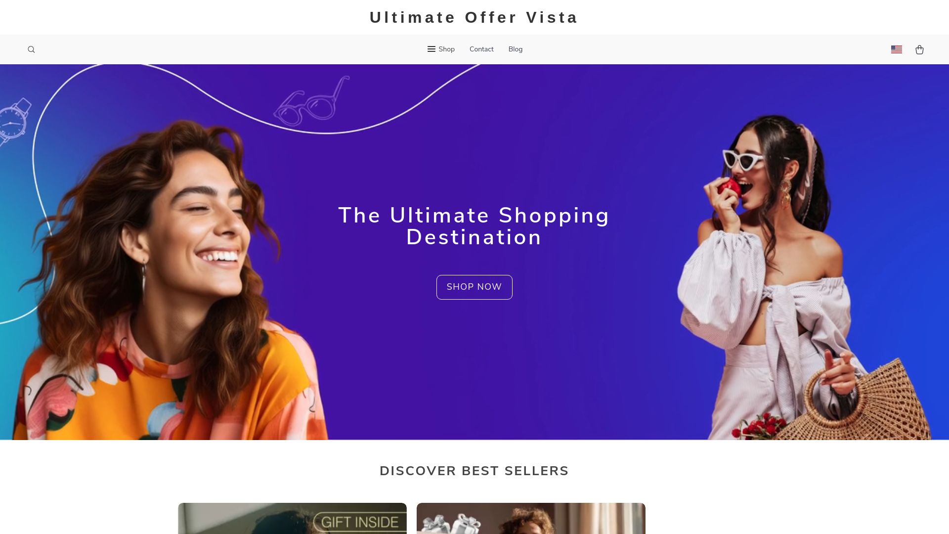 website screenshot of https://ultimateoffervista.shop/