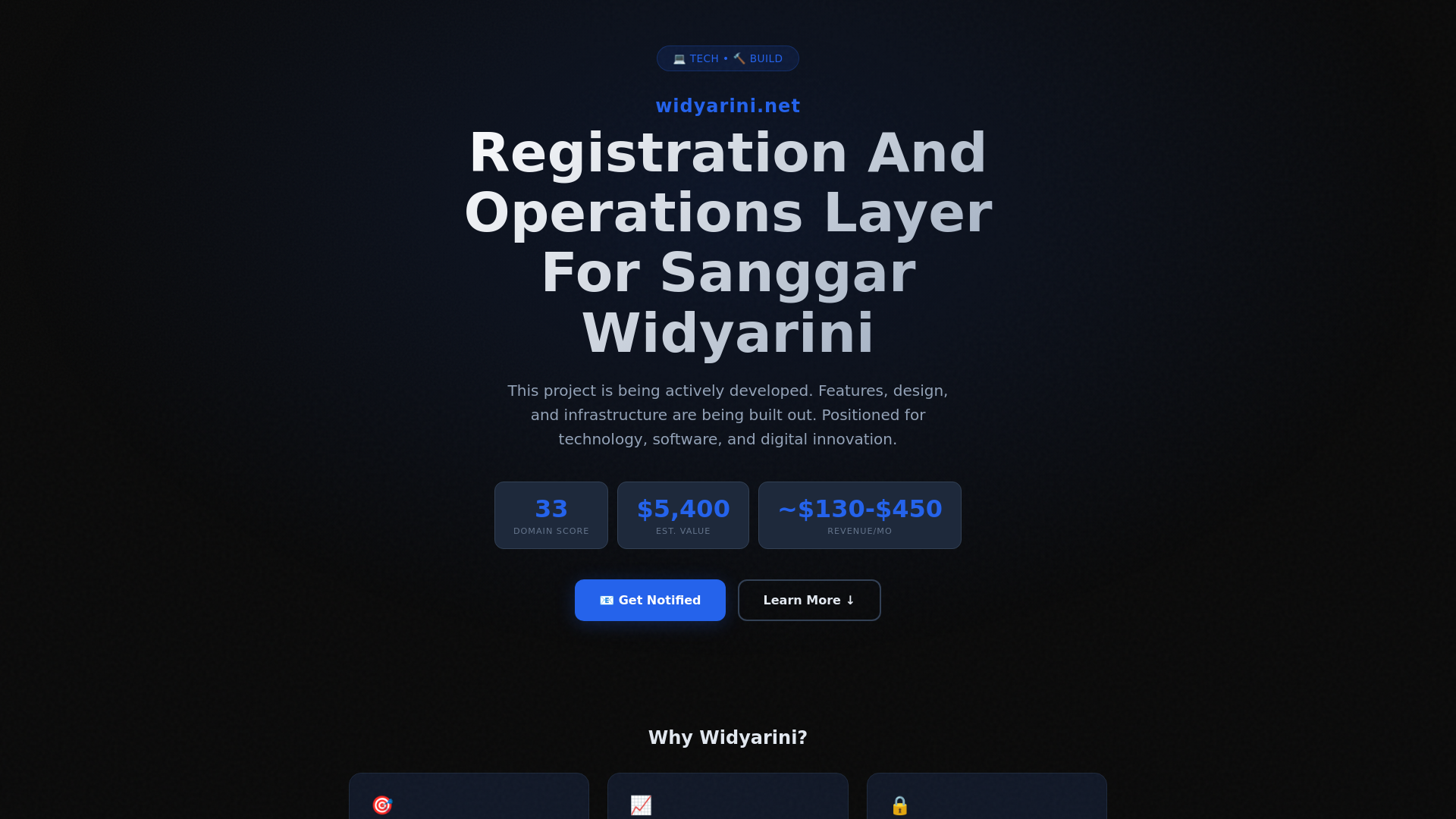 website screenshot of https://widyarini.net/