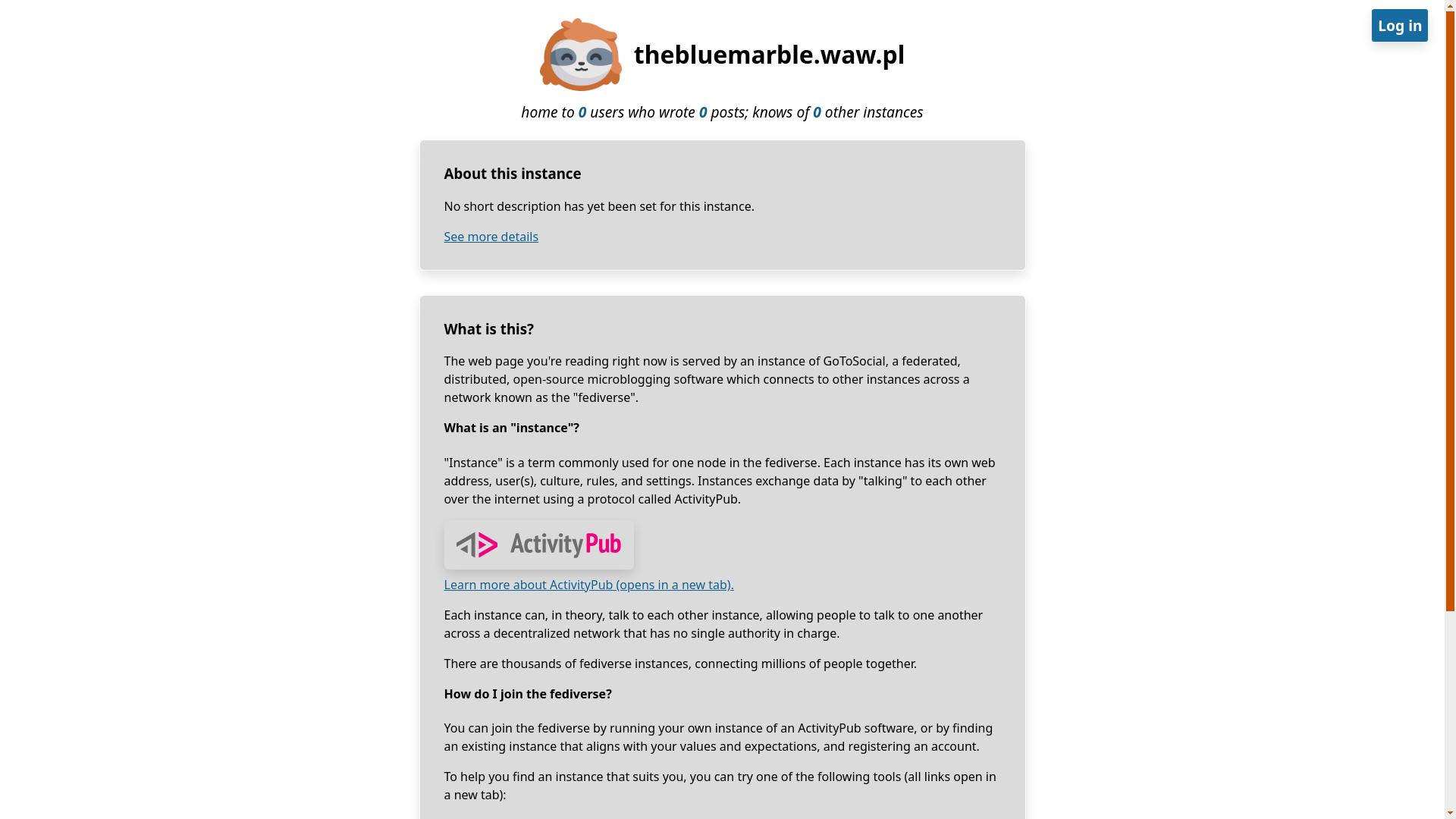 website screenshot of https://thebluemarble.waw.pl/