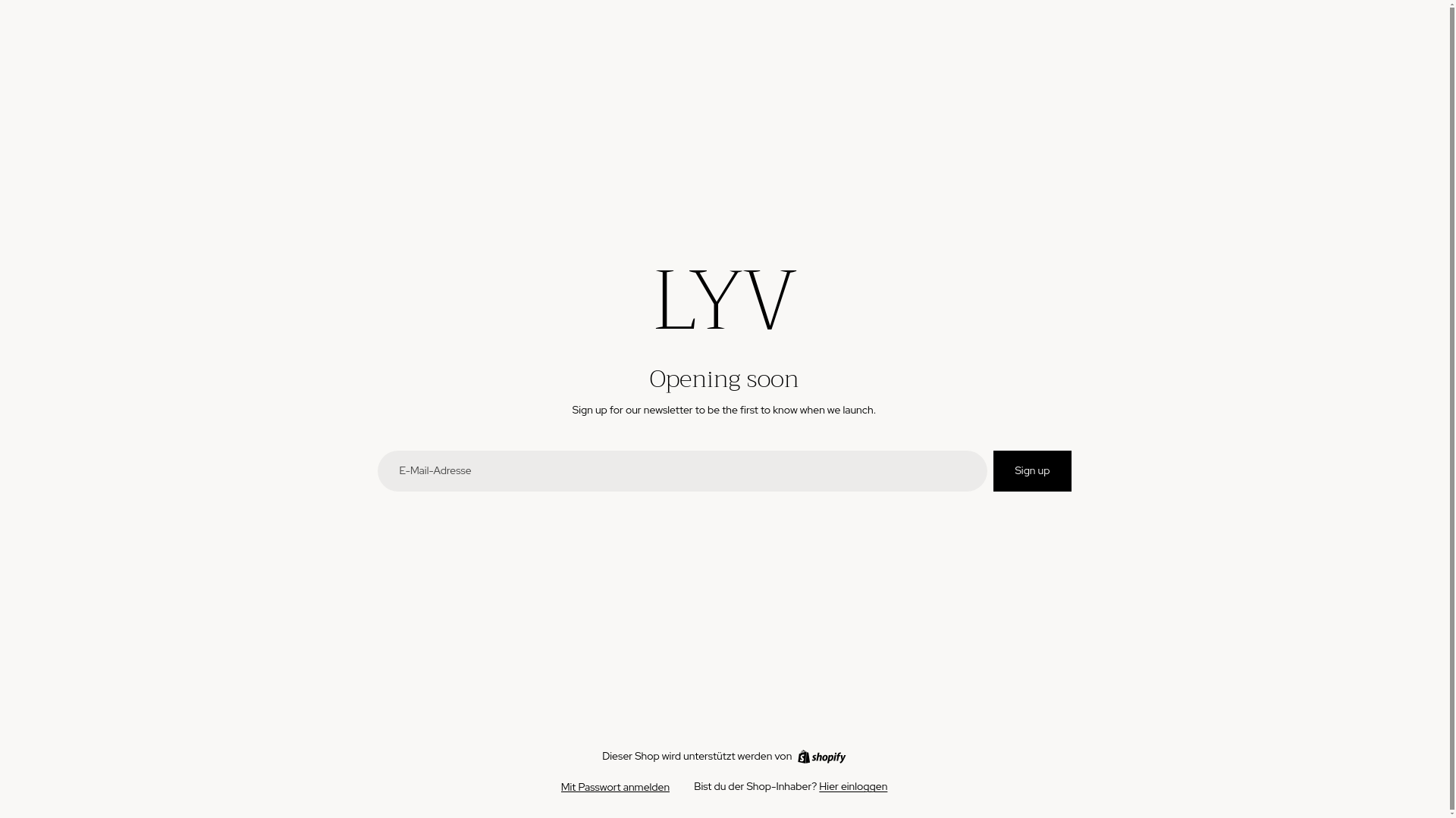 website screenshot of https://lyv-store.com/
