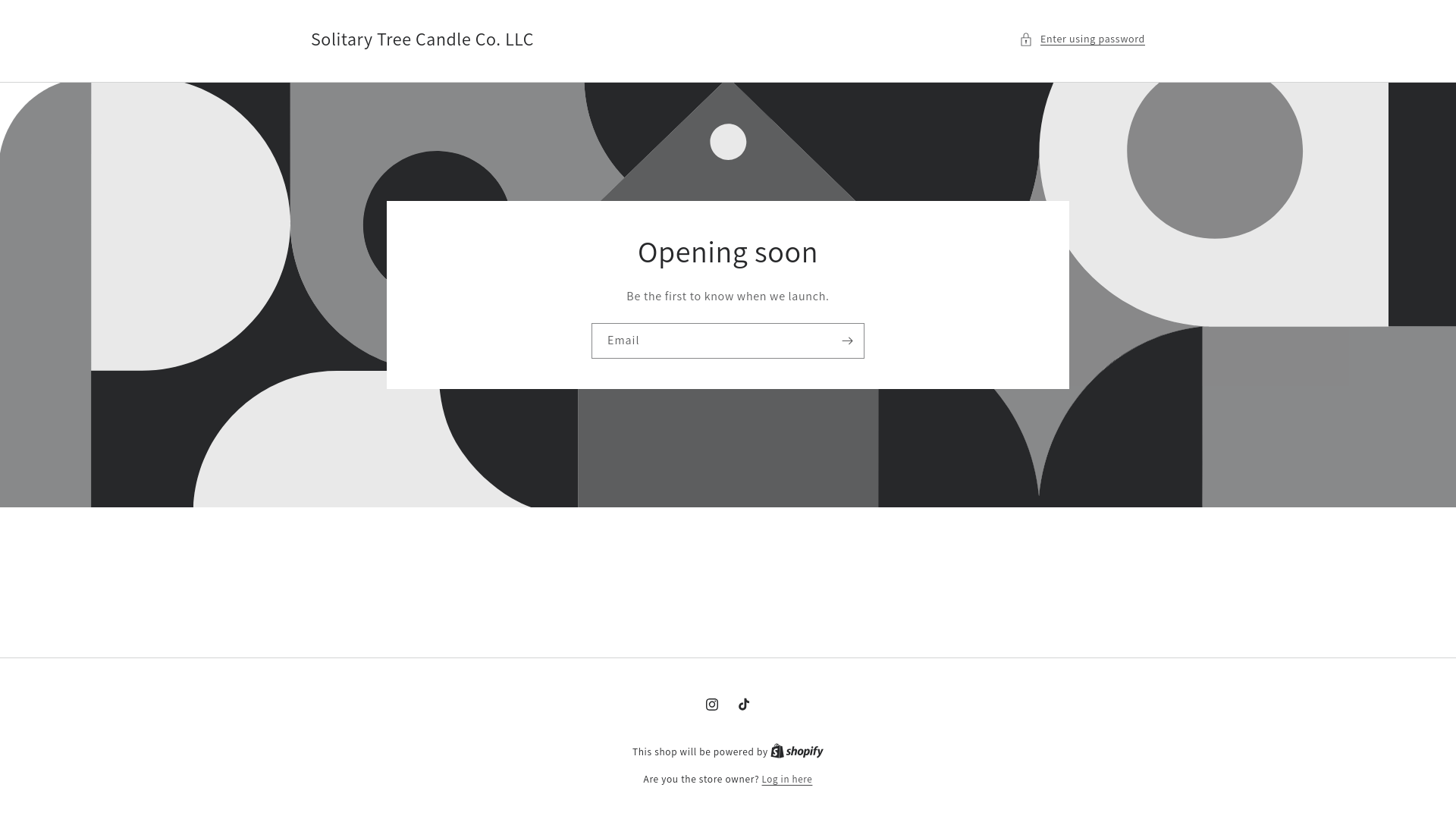 website screenshot of https://solitarytreecandleco.com/