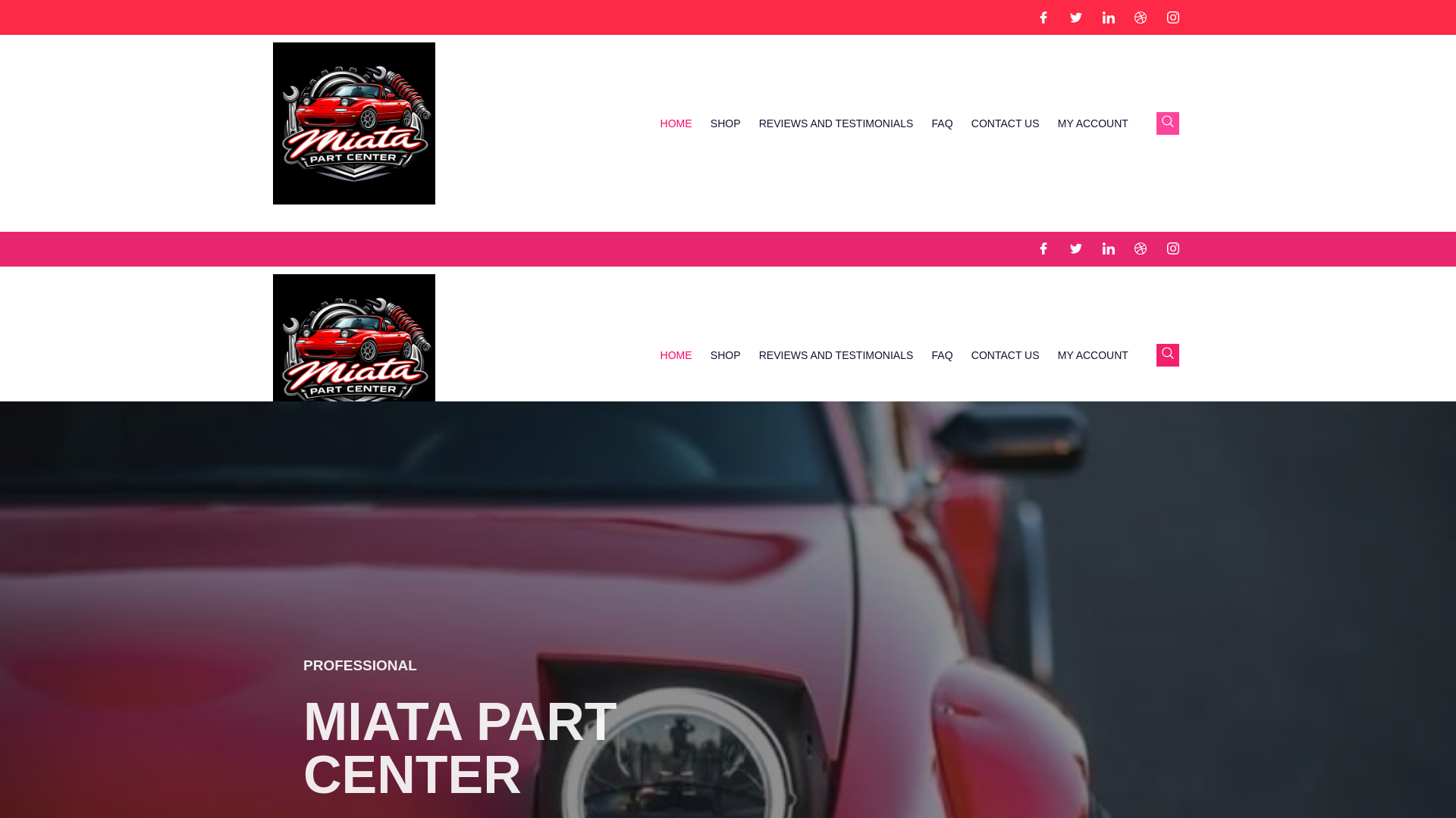 website screenshot of https://miatapartcenter.com