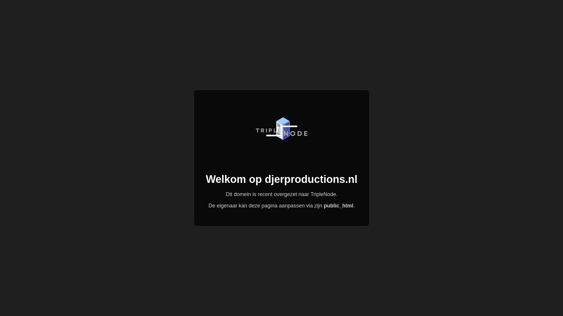 website screenshot of https://djerproductions.nl/