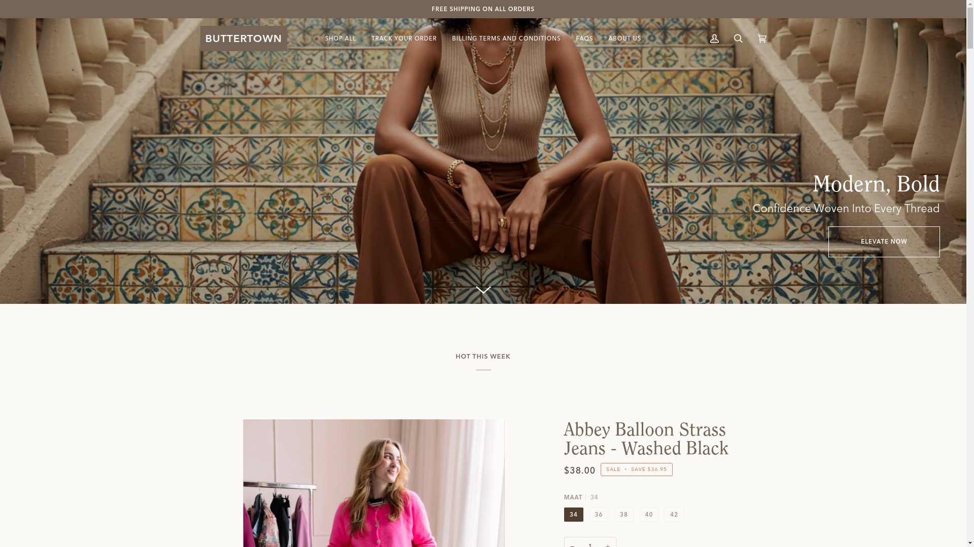 website screenshot of https://buttertown.shop/