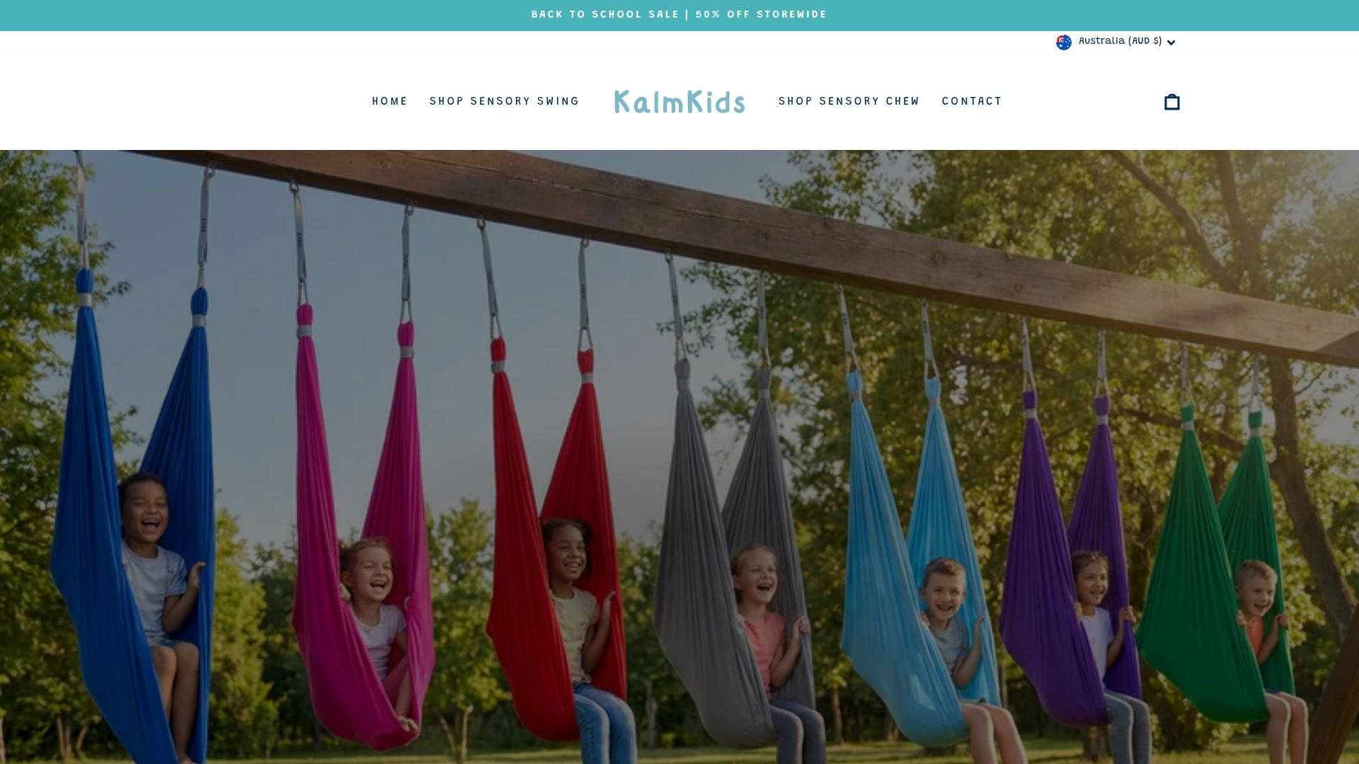 website screenshot of https://kalmkids.co/