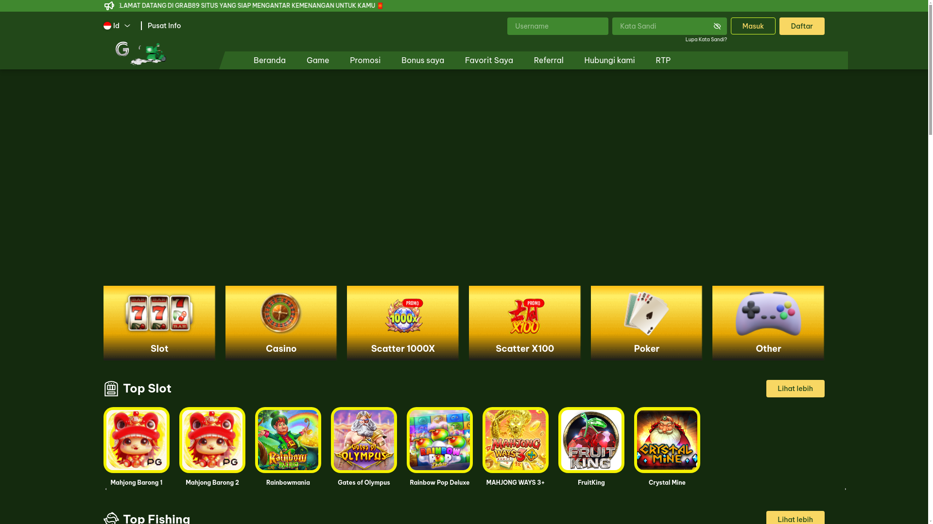 website screenshot of https://grab89-vkshoe-slot777.pages.dev/