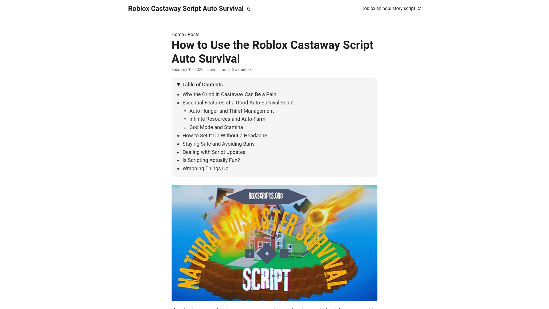 website screenshot of https://roblox-castaway-script-auto-survival.pages.dev/