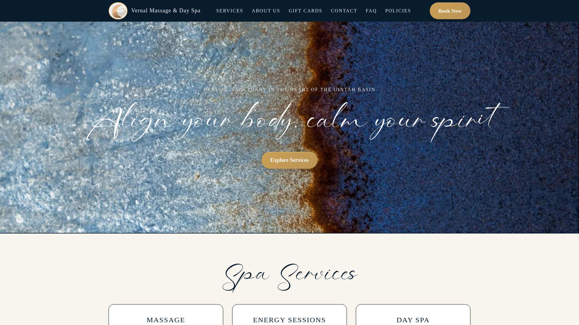 website screenshot of https://vernalmassage-site.pages.dev/
