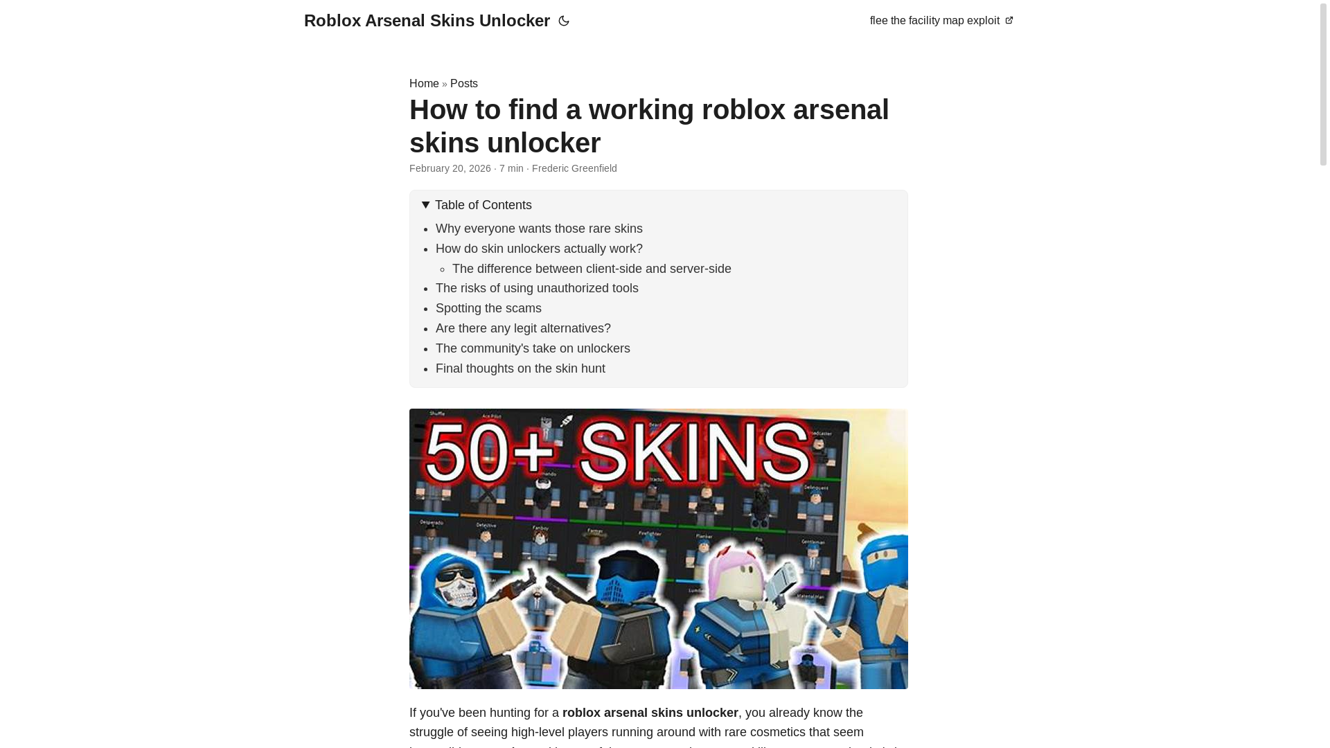 website screenshot of https://roblox-arsenal-skins-unlocker.pages.dev/