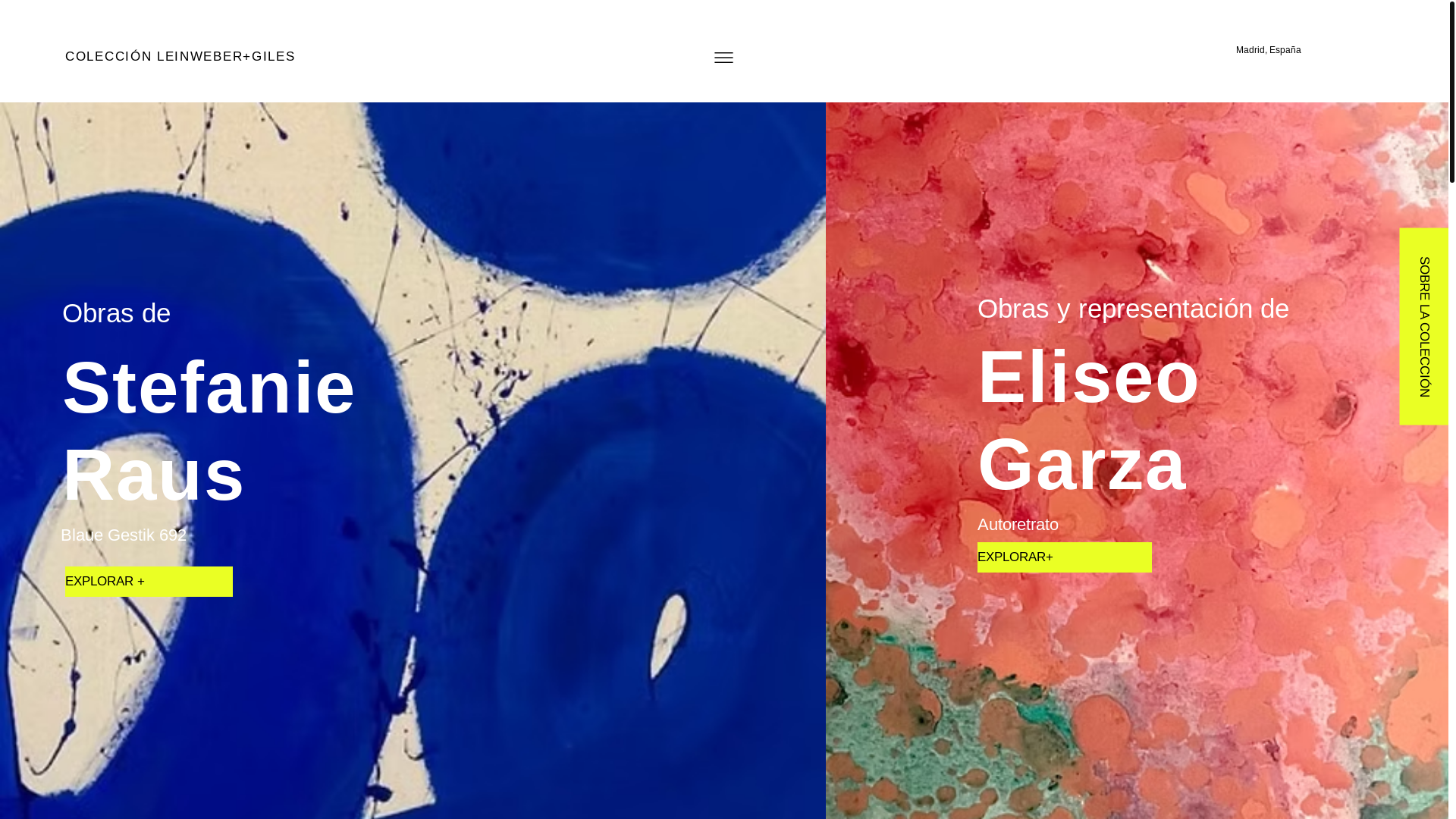 website screenshot of https://coleccionleinwebergiles.com/