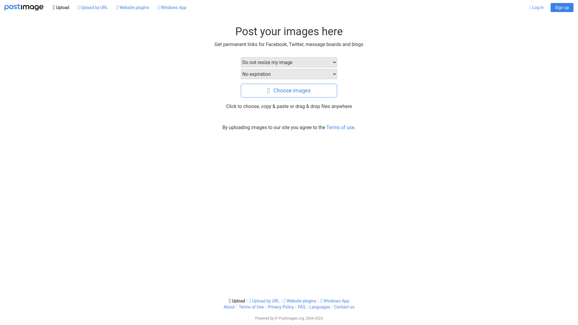 website screenshot of https://i.postimg.cc/