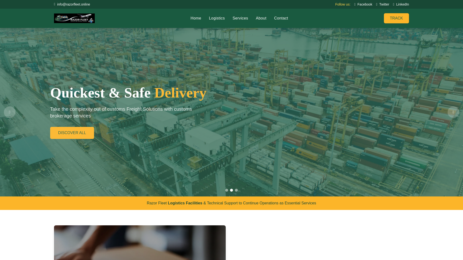 website screenshot of https://razorfleet.online/