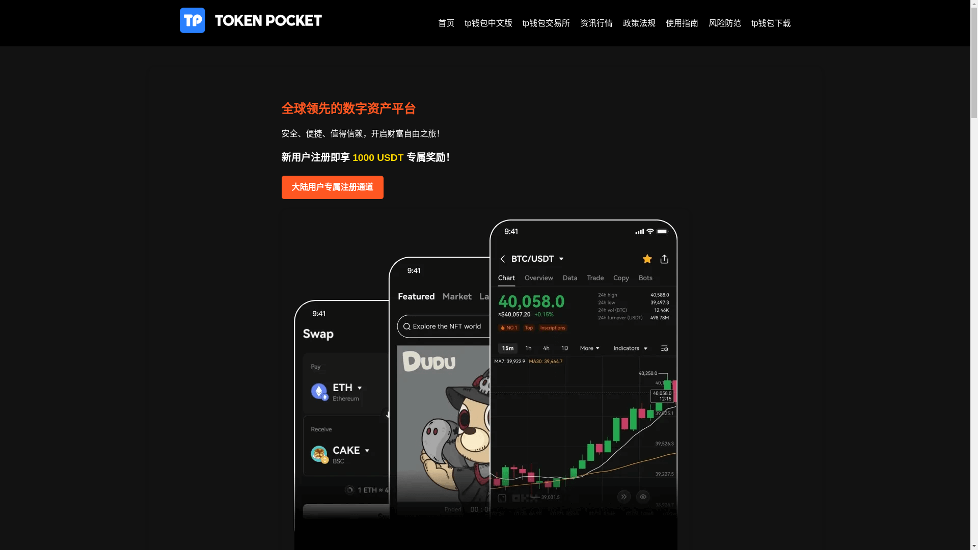 website screenshot of https://tpqianbao-download.com/