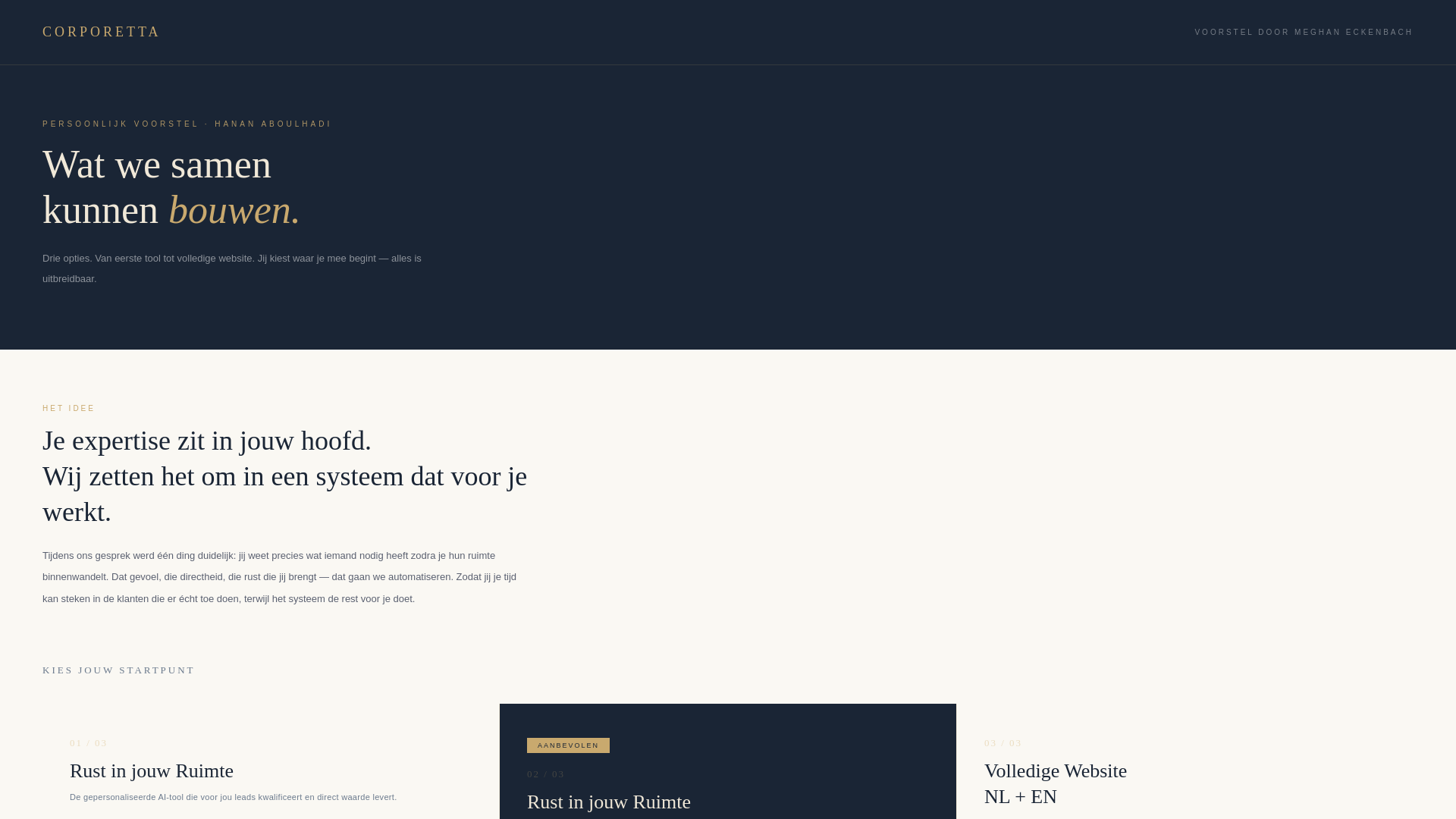 website screenshot of https://corporetta-voorstel.pages.dev/