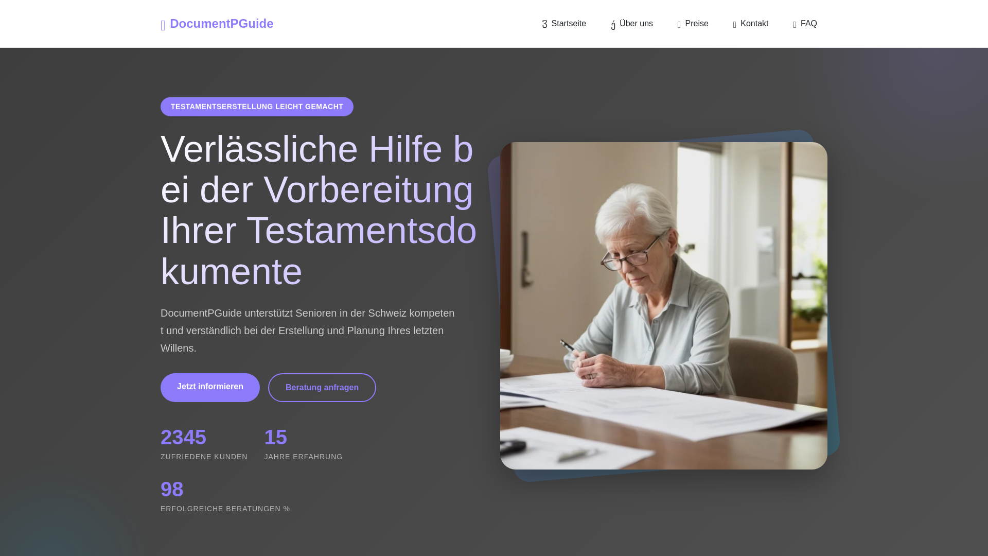 website screenshot of https://documentpguide.info