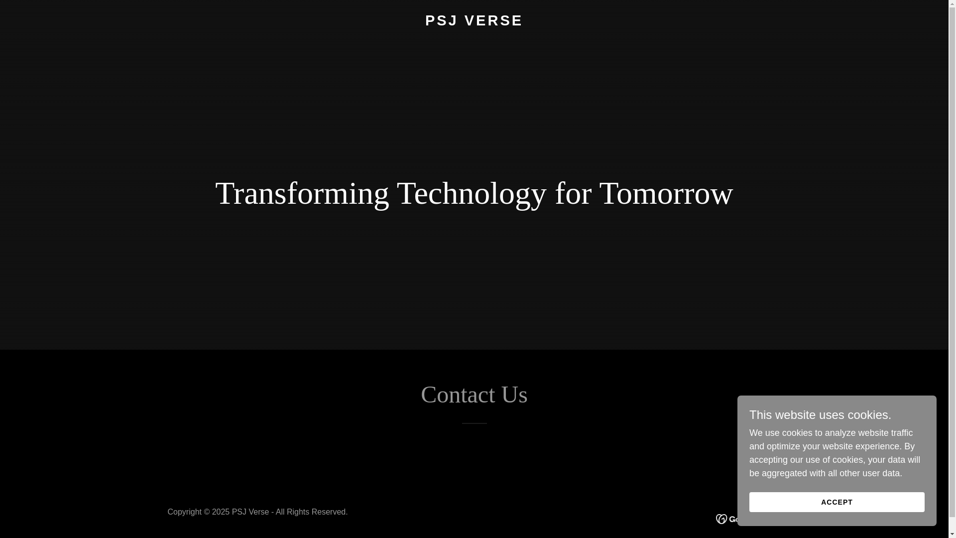 website screenshot of https://psjverse.com/