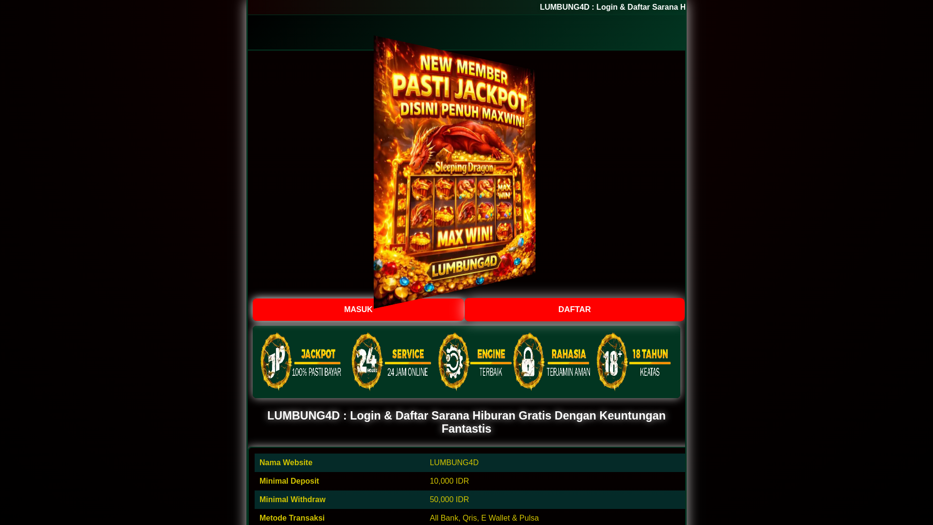 website screenshot of https://lumbung4dampbaru.pages.dev/