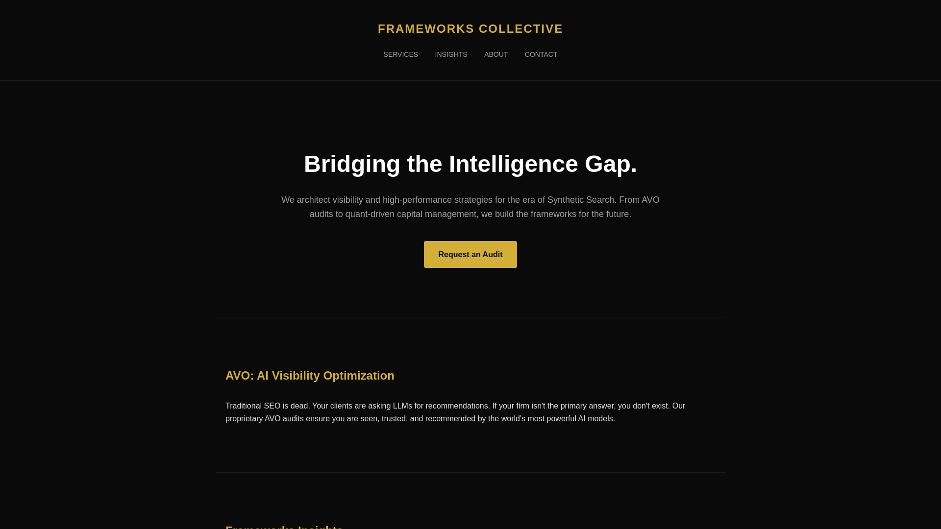 website screenshot of https://frameworks-collective.pages.dev/