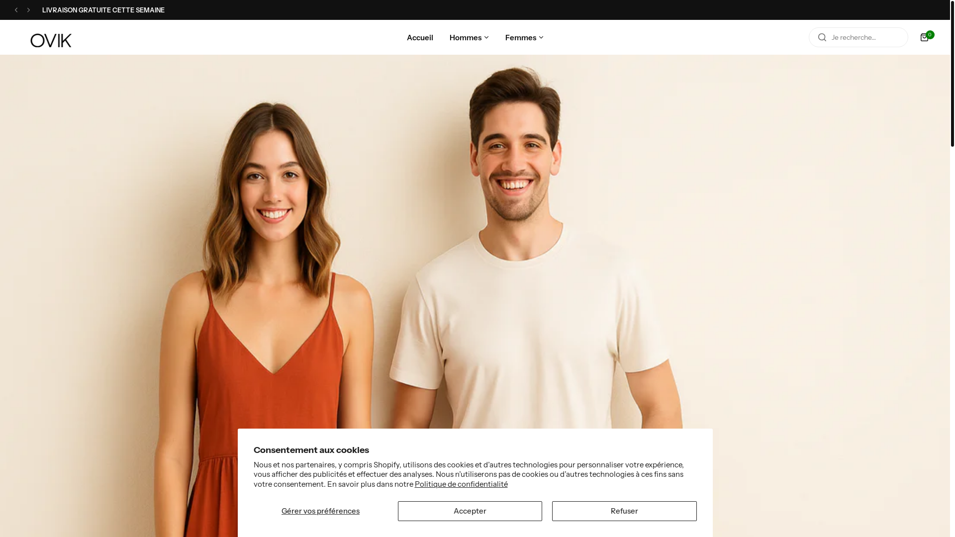 website screenshot of https://ovikparis.com/