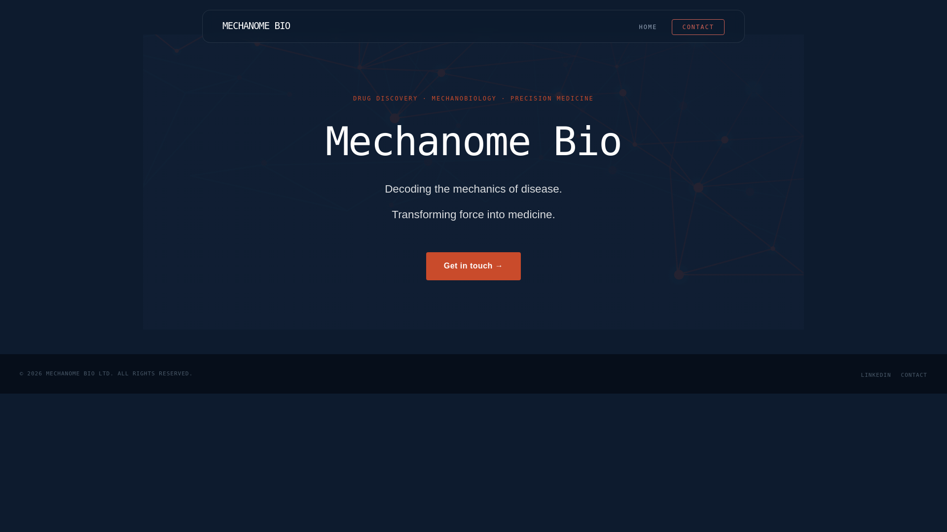 website screenshot of https://mechanome.uk/