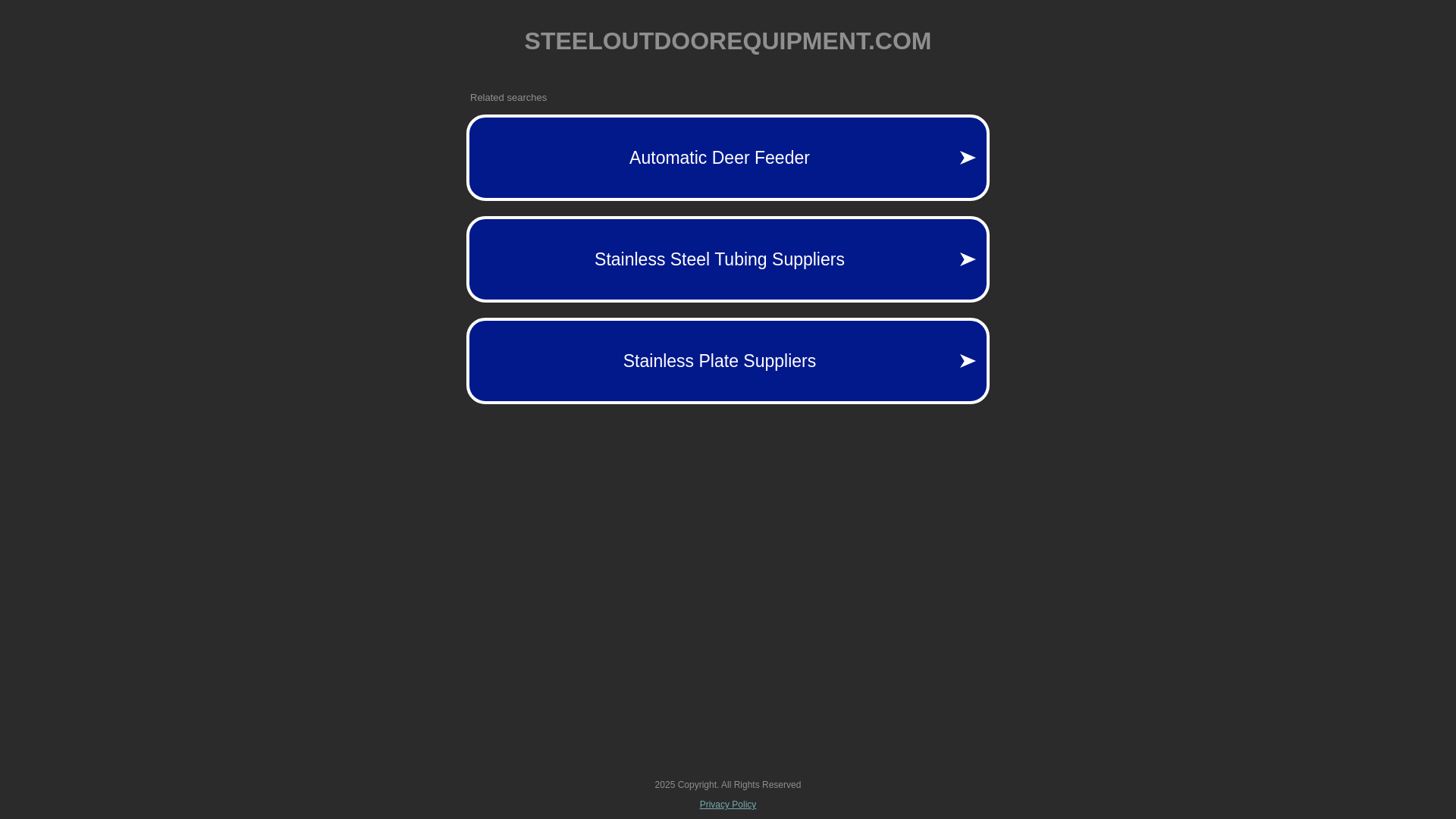 website screenshot of https://steeloutdoorequipment.com/