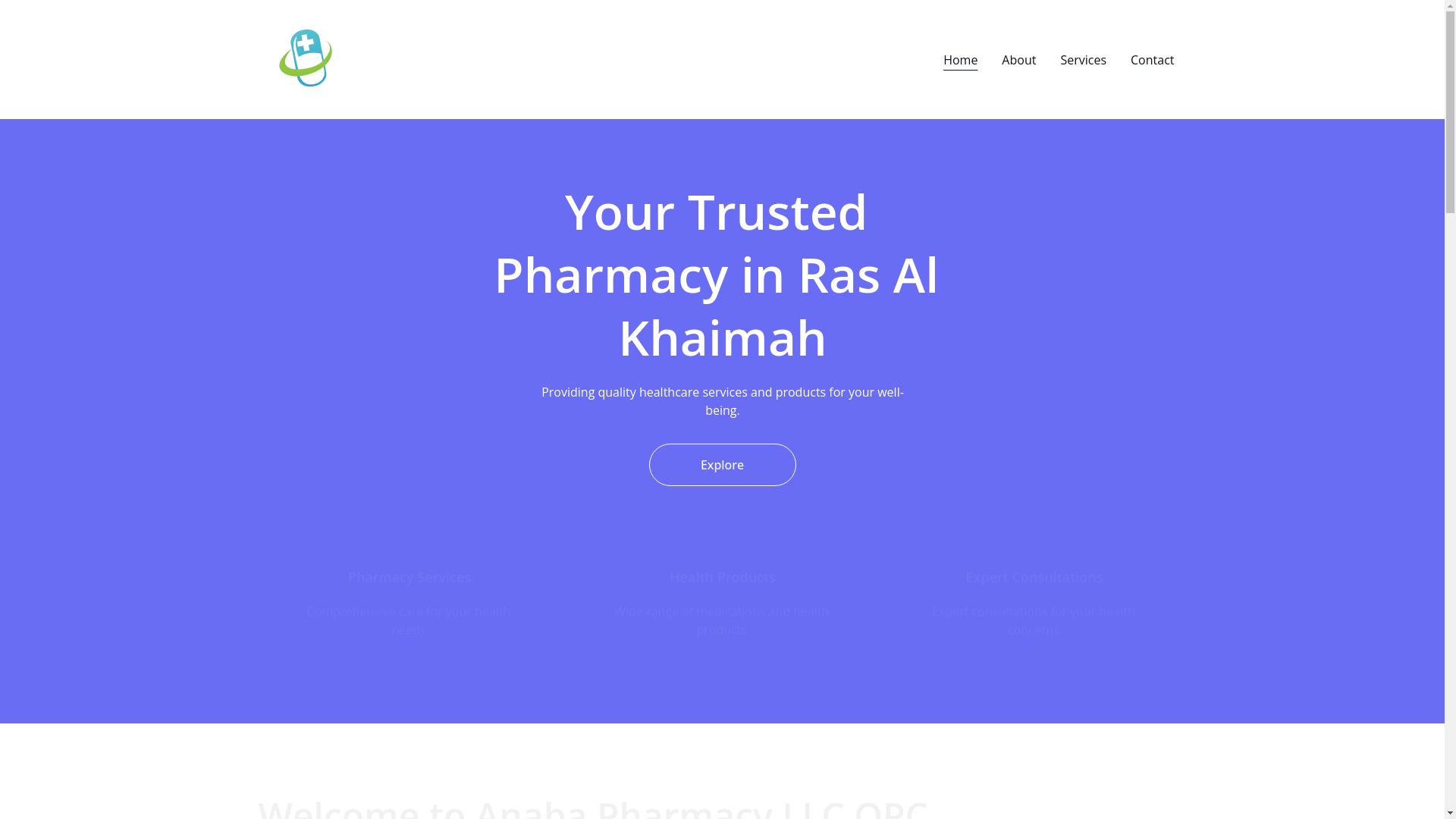 website screenshot of https://anabapharmacy.com/