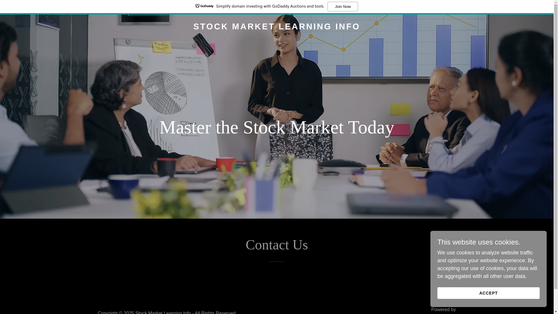 website screenshot of https://stockmarketlearninginfo.com/