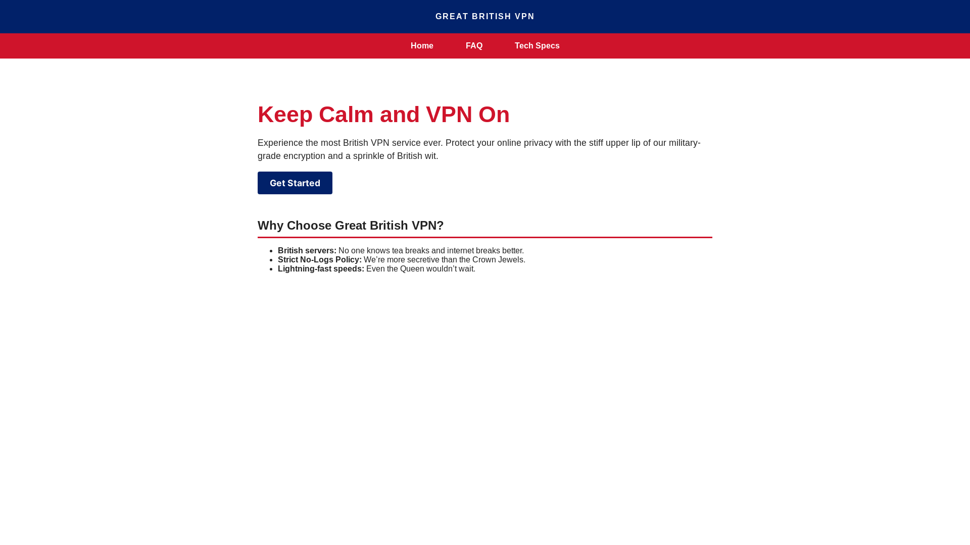 website screenshot of https://thegreatbritishvpn.pages.dev/