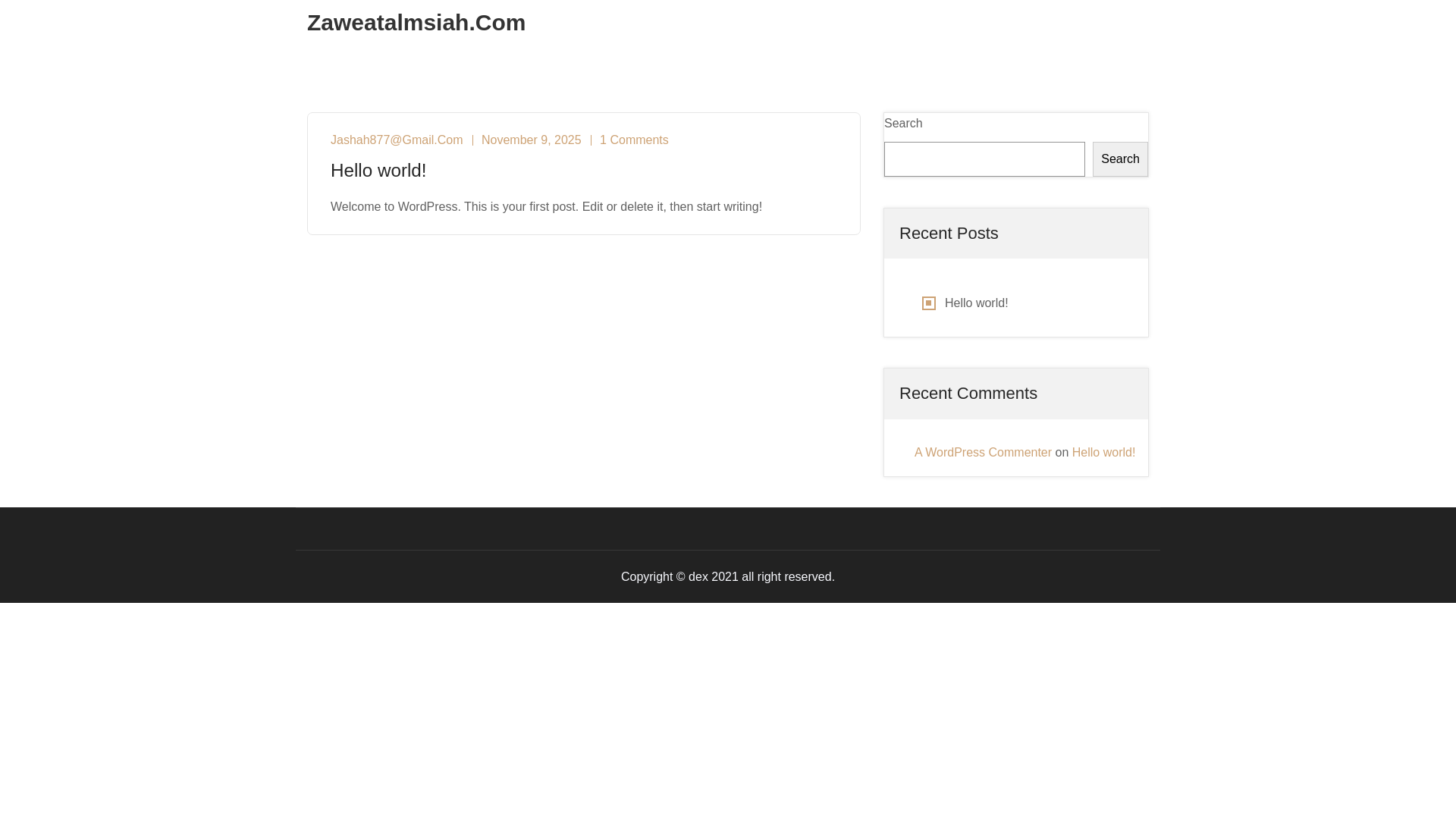 website screenshot of https://zaweatalmsiah.com/